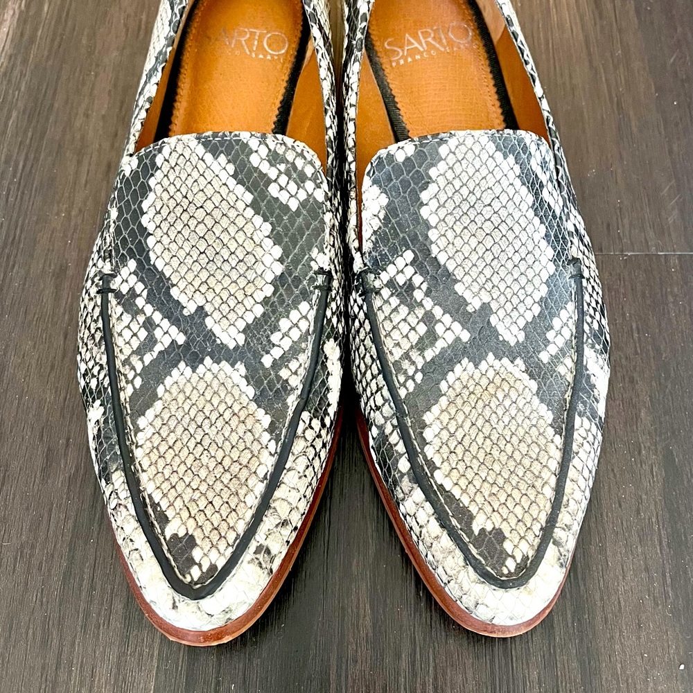 Franco Sarto snakeskin loafers size 6